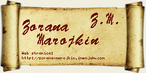 Zorana Marojkin vizit kartica